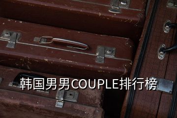韩国男男COUPLE排行榜