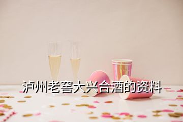 泸州老窖大兴合酒的资料