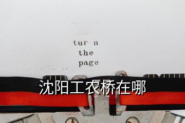 沈阳工农桥在哪