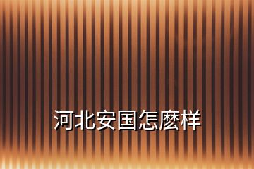 河北安国怎麽样