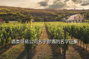 酒类贸易公司名字即酒的名字征集