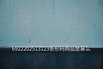 6922202513123条形码商品是甚么