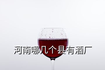 河南哪几个县有酒厂