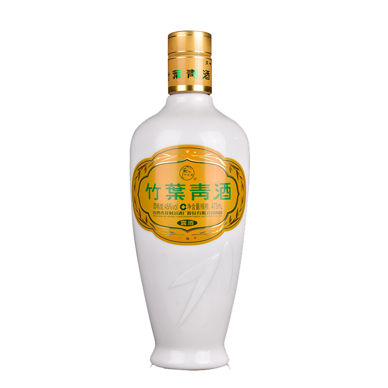 乳白瓷瓶竹叶青45度